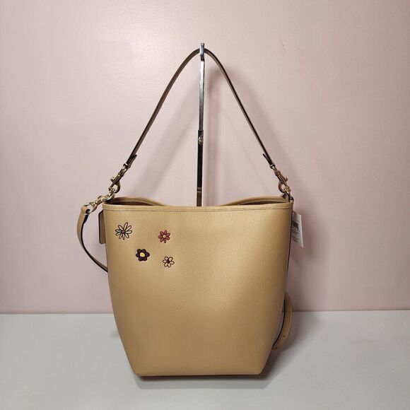NWT Coach CU390 X Observed By Us City Large Bucket Bag Tan Multi Leather - Picture 3 of 6